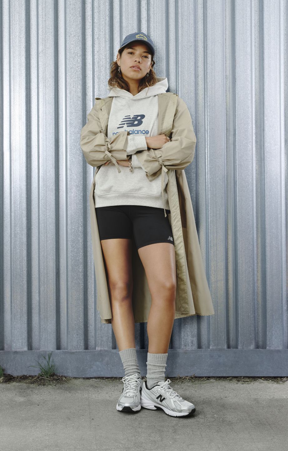 woman wearing new balance 740 sneakers