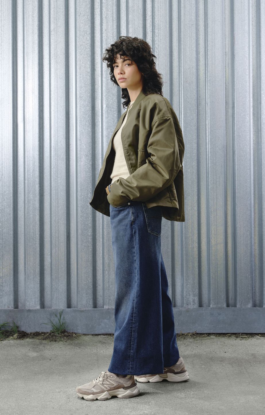 Person wearing new balance 9060 sneakers
