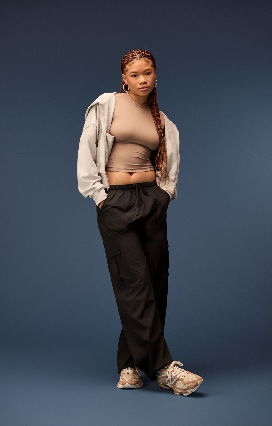 Person wearing new balance 9060 sneakers