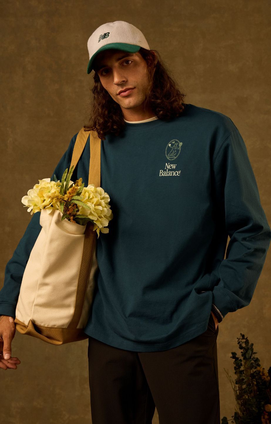 Close up of a person wearing new balance apparel