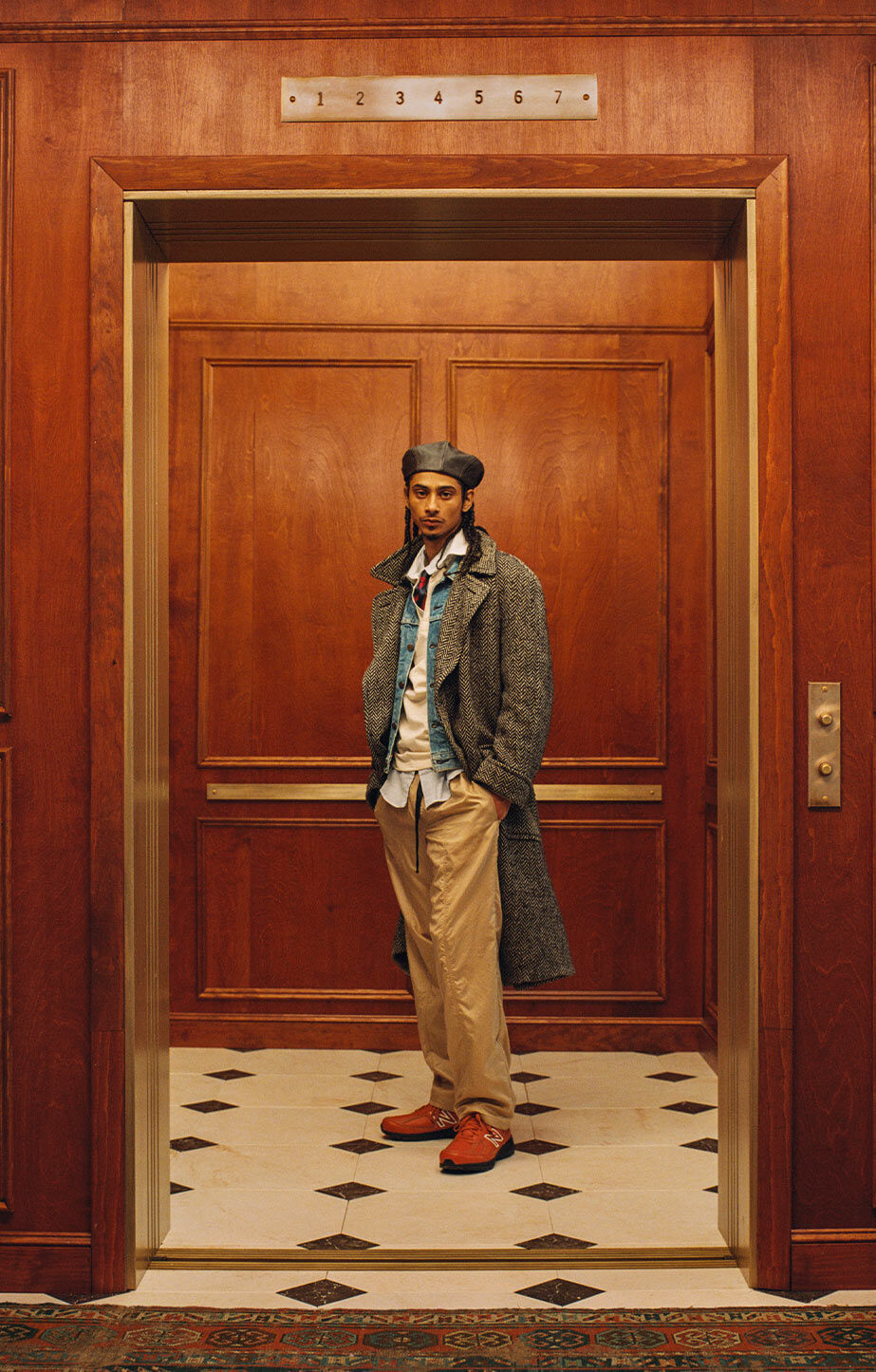 man standing in new balance MADE shoes