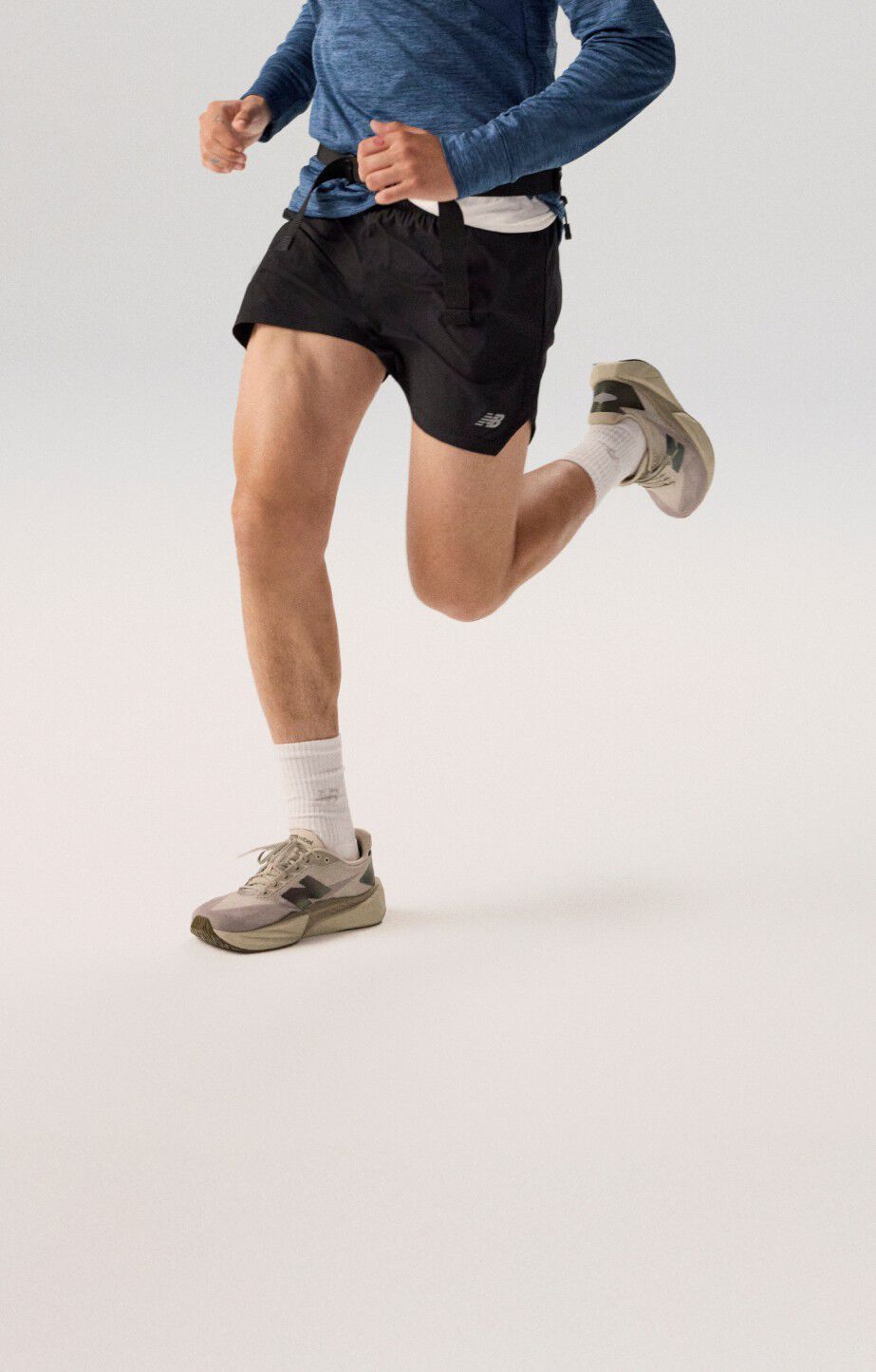 Man running in new balance fuelcell rebel v5s
